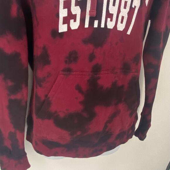 Aeropostale 1987 Maroon Tie-dye Hoodie - Picture 3 of 8